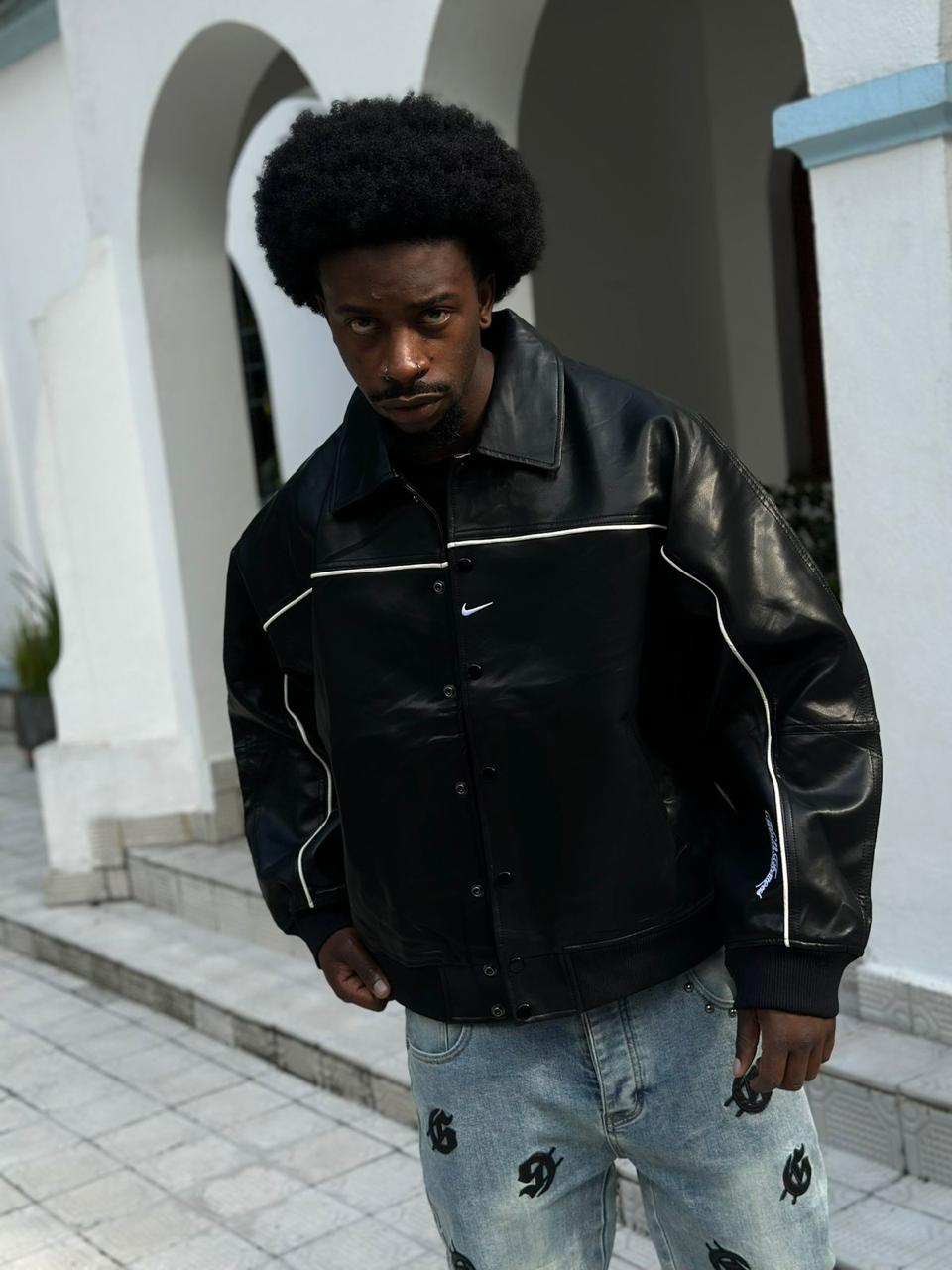 Supreme Nike Leather Varsity