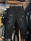 MUSINSA | COVERNAT Denim Wide Double Knee Pants Black