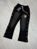 HELLSTAR MIRROR FACE SWEATPANTS BLACK